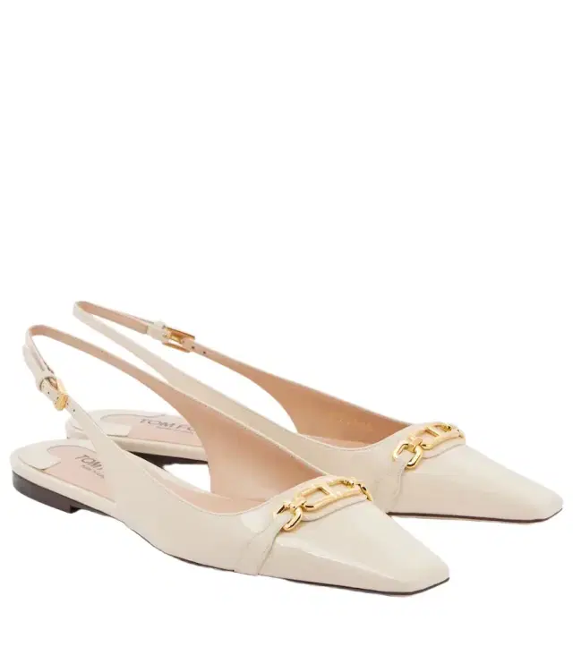 Tom Ford Patent leather slingback flats