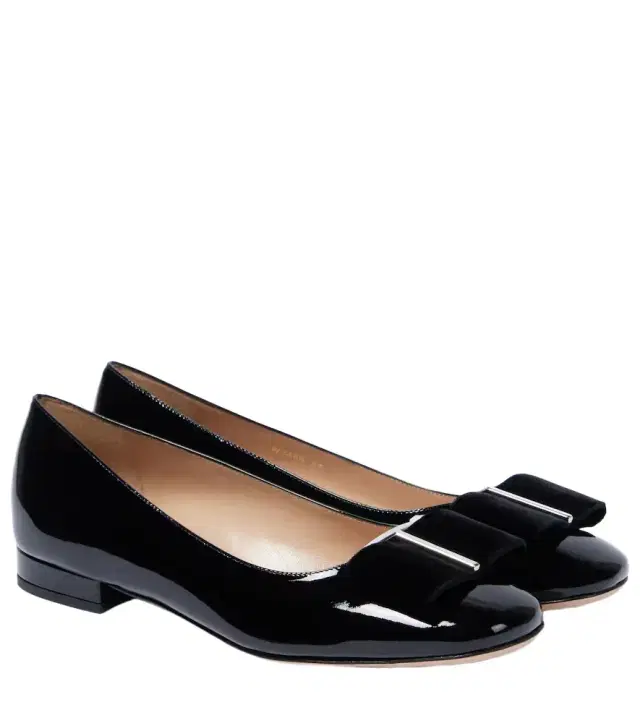 Tom Ford Audrey bow-detail patent leather ballet flats