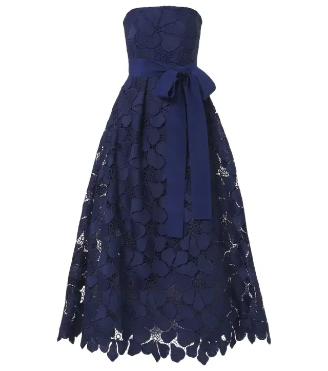 Lace bustier gown