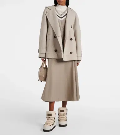 Brunello Cucinelli Shearling-lined corduroy and suede snow boots | Thumbnail 2 Brunello Cucinelli Shearling-lined corduroy and suede snow boots | Thumbnail 2