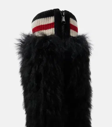 Brunello Cucinelli Mountain shearling-trimmed suede knee-high boots | Thumbnail 4