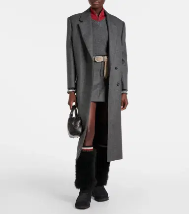 Brunello Cucinelli Mountain shearling-trimmed suede knee-high boots | Thumbnail 5