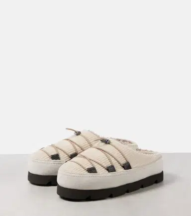 Brunello Cucinelli Chunky shearling-lined slippers | Thumbnail 2 Brunello Cucinelli Chunky shearling-lined slippers | Thumbnail 2