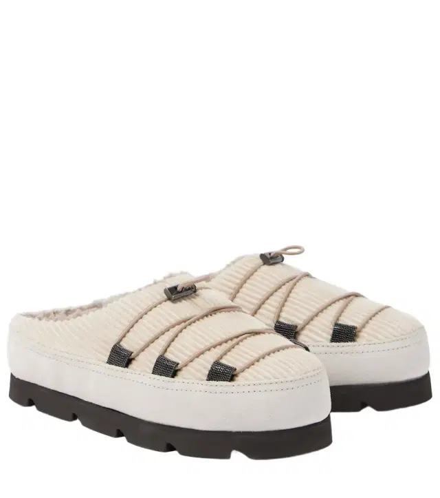 Brunello Cucinelli Chunky shearling-lined slippers