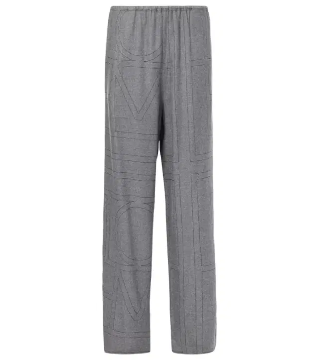 Toteme Monogram flannel pajama pants