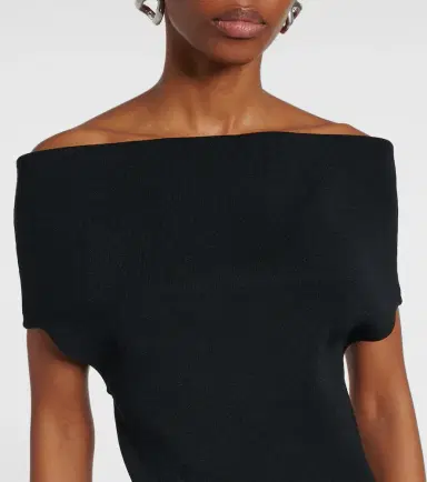 Toteme Knitted off-shoulder midi dress | Thumbnail 3