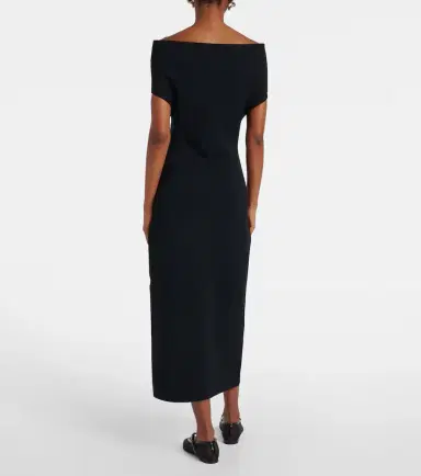 Toteme Knitted off-shoulder midi dress | Thumbnail 4
