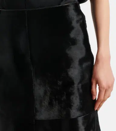 Toteme Paneled calf hair midi skirt | Thumbnail 5