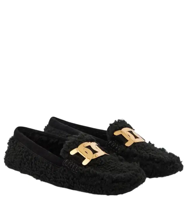 Tod's Gommini Catena shearling driving shoes