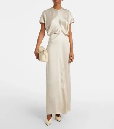 Toteme Bridal Slouch draped satin maxi dress | Thumbnail 3
