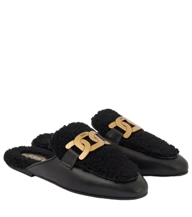 Tod's Catena Kate shearling and leather mules