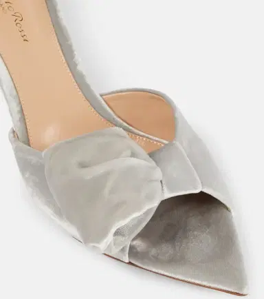 Gianvito Rossi 55 bow-detail velvet mules | Thumbnail 4