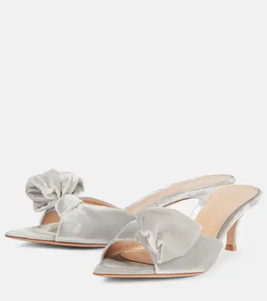 Gianvito Rossi 55 bow-detail velvet mules | Thumbnail 5