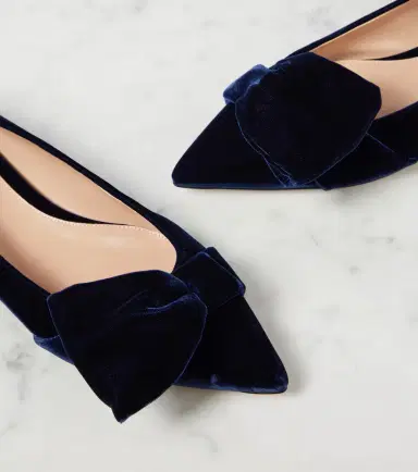 Gianvito Rossi Bow-detail velvet ballet flats | Thumbnail 2