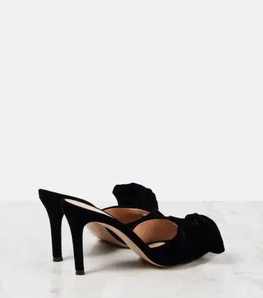 Gianvito Rossi 85 bow-detail velvet mules | Thumbnail 3