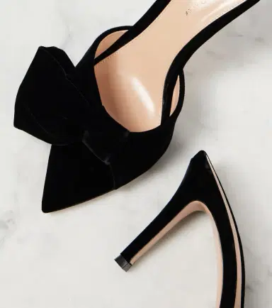 Gianvito Rossi 85 bow-detail velvet mules | Thumbnail 4