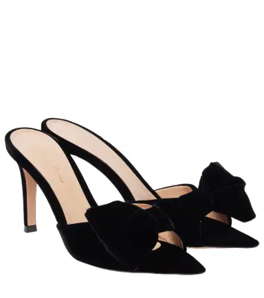 Gianvito Rossi 85 bow-detail velvet mules | Thumbnail 1