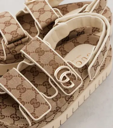 Gucci New Marmont GG leather-trimmed sandals | Thumbnail 4 Gucci New Marmont GG leather-trimmed sandals | Thumbnail 4