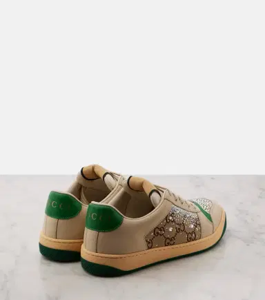 Gucci Screener embellished leather sneakers | Thumbnail 3 Gucci Screener embellished leather sneakers | Thumbnail 3
