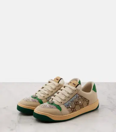 Gucci Screener embellished leather sneakers | Thumbnail 4 Gucci Screener embellished leather sneakers | Thumbnail 4