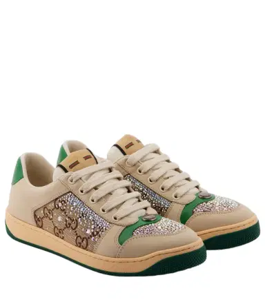 Gucci Screener embellished leather sneakers | Thumbnail 1 Gucci Screener embellished leather sneakers | Thumbnail 1