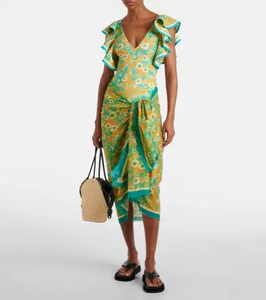 ALÉMAIS Alémais Jeff printed cotton beach cover-up | Thumbnail 2