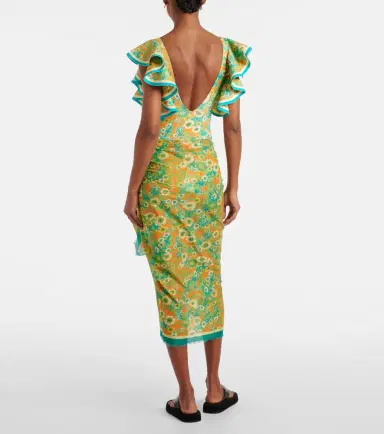 ALÉMAIS Alémais Jeff printed cotton beach cover-up | Thumbnail 3