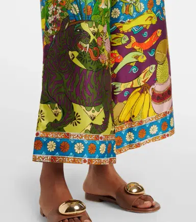 ALÉMAIS Alémais Tiger silk twill wide-leg pants | Thumbnail 5