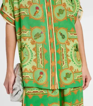 ALÉMAIS Alémais La Musica printed silk shirt | Thumbnail 4