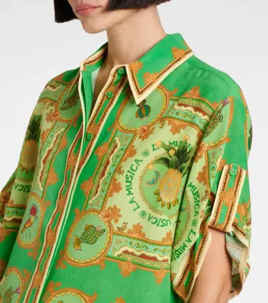 ALÉMAIS Alémais La Musica printed silk shirt | Thumbnail 5