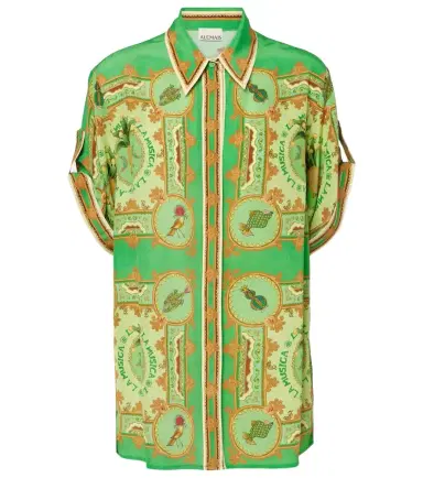 ALÉMAIS Alémais La Musica printed silk shirt | Thumbnail 1