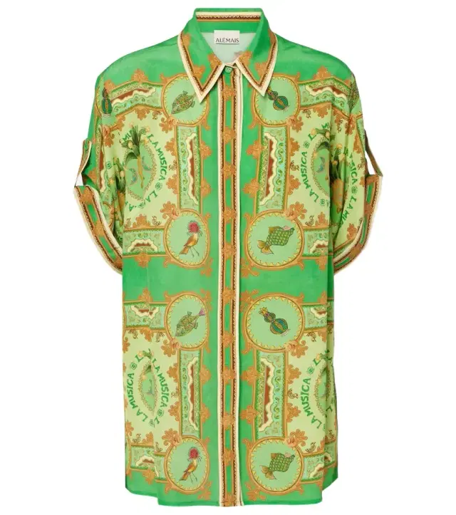 Alémais La Musica printed silk shirt
