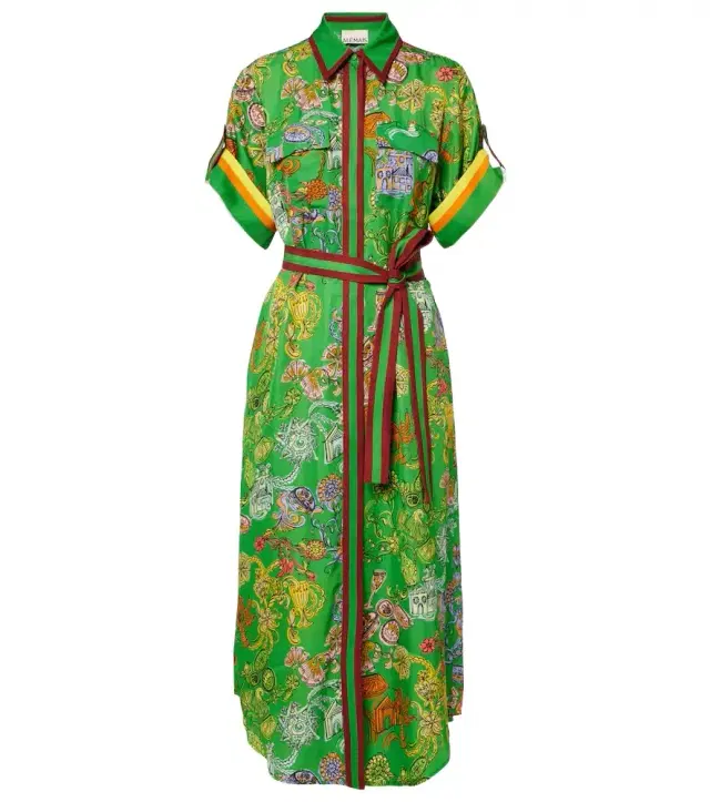 Alémais Fiesta printed belted shirt dress
