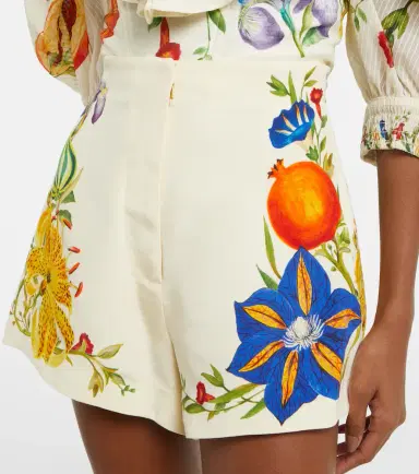 ALÉMAIS Alémais Flores floral high-rise shorts | Thumbnail 4