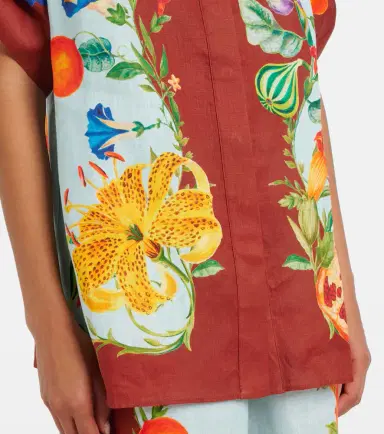 ALÉMAIS Alémais Dahlia floral linen shirt | Thumbnail 2