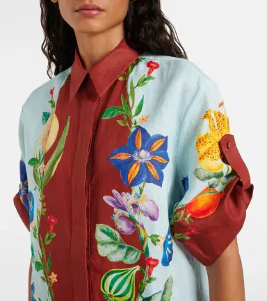 ALÉMAIS Alémais Dahlia floral linen shirt | Thumbnail 4