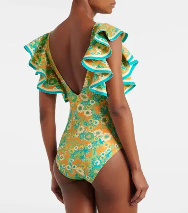 ALÉMAIS Alémais Cristina ruffled printed swimsuit | Thumbnail 5