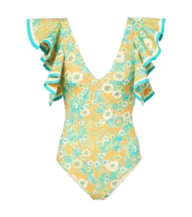 ALÉMAIS Alémais Cristina ruffled printed swimsuit | Thumbnail 1