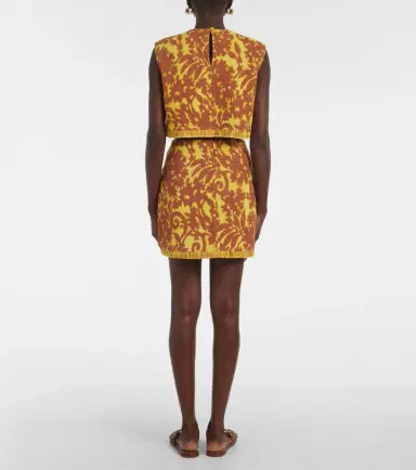 ALÉMAIS Alémais Amarillo printed cotton-blend wrap skirt | Thumbnail 3