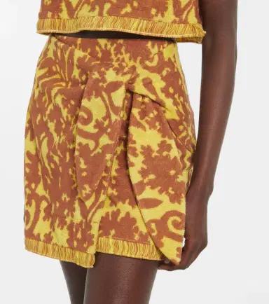 ALÉMAIS Alémais Amarillo printed cotton-blend wrap skirt | Thumbnail 4