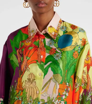 ALÉMAIS Alémais Tiger printed silk twill shirt | Thumbnail 4