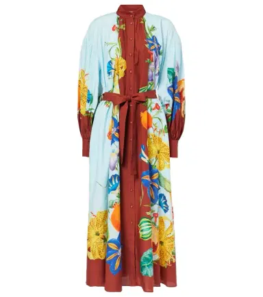 ALÉMAIS Alémais Dahlia cotton and silk shirt dress | Thumbnail 1