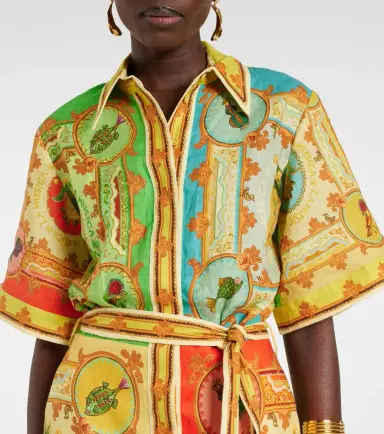 ALÉMAIS Alémais La Musica printed linen shirt dress | Thumbnail 3 ALÉMAIS Alémais La Musica printed linen shirt dress | Thumbnail 3