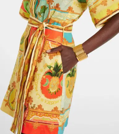 ALÉMAIS Alémais La Musica printed linen shirt dress | Thumbnail 5 ALÉMAIS Alémais La Musica printed linen shirt dress | Thumbnail 5