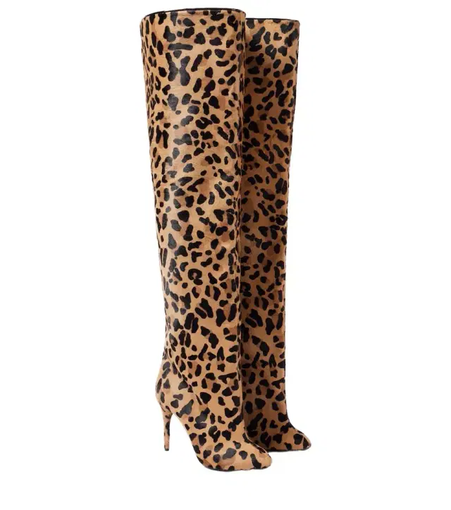 Alaia Alaïa Decollete 90 calf hair over-the-knee boots