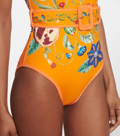 ALÉMAIS Alémais Flores printed belted swimsuit | Thumbnail 3
