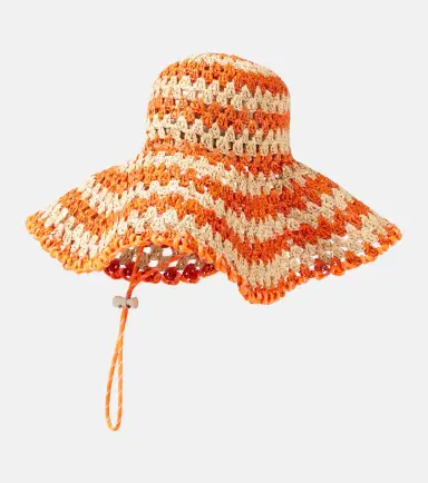 ALÉMAIS Alémais Flame raffia sun hat | Thumbnail 4