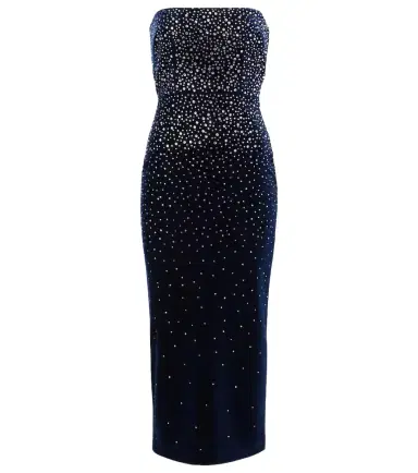 Alex Perry Embellished velvet midi dress | Thumbnail 1 Alex Perry Embellished velvet midi dress | Thumbnail 1