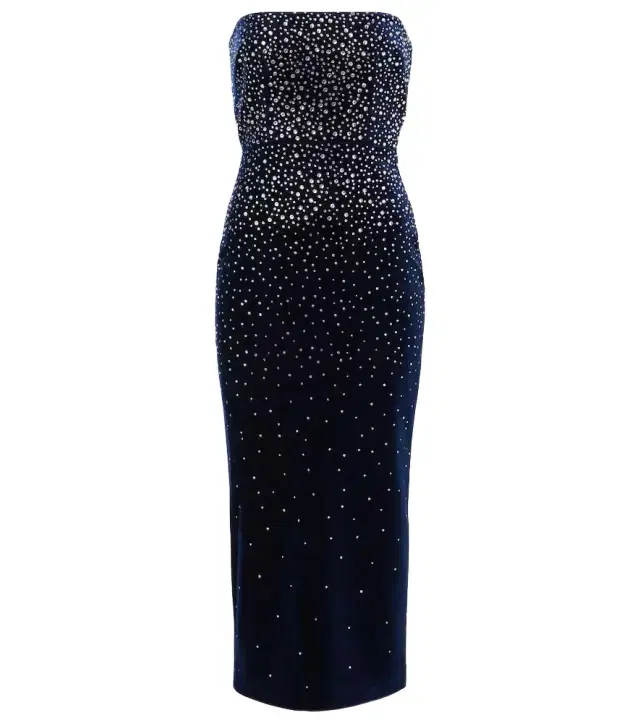 Alex Perry Embellished velvet midi dress