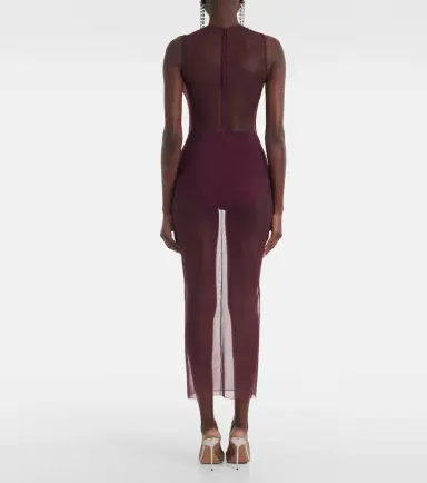 Alex Perry Sheer mesh midi dress | Thumbnail 5